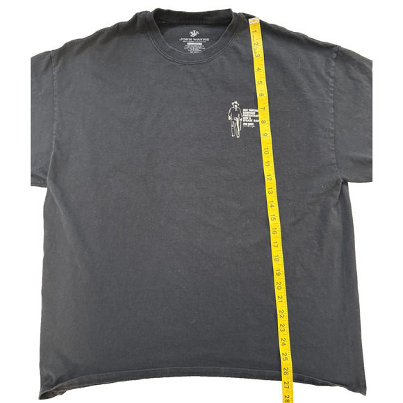 John Wayne TShirt Mens XL Black Western Quote Graphic Open Range USA Gorpcore - Picture 6 of 7